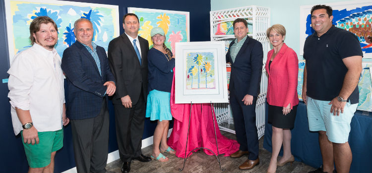 Rich Tracht, Howard Alan, John Couris, Kelly Tracht, Christopher Donolfo, Beth Kigel, and Ruben Cruz at the Poster Unveiling Event on March 1, 2017 at Kelly Tracht's Gallery |  Photo Credit: David R. Randell Photographics