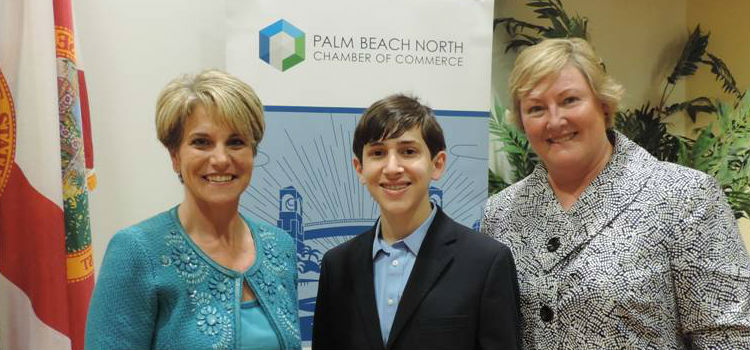 Beth Kigel (PBN Chamber), Adam Herold (Kickstartists), and Jan Cairnes (Hanley Foundation - YEA! Presenting Sponsor)