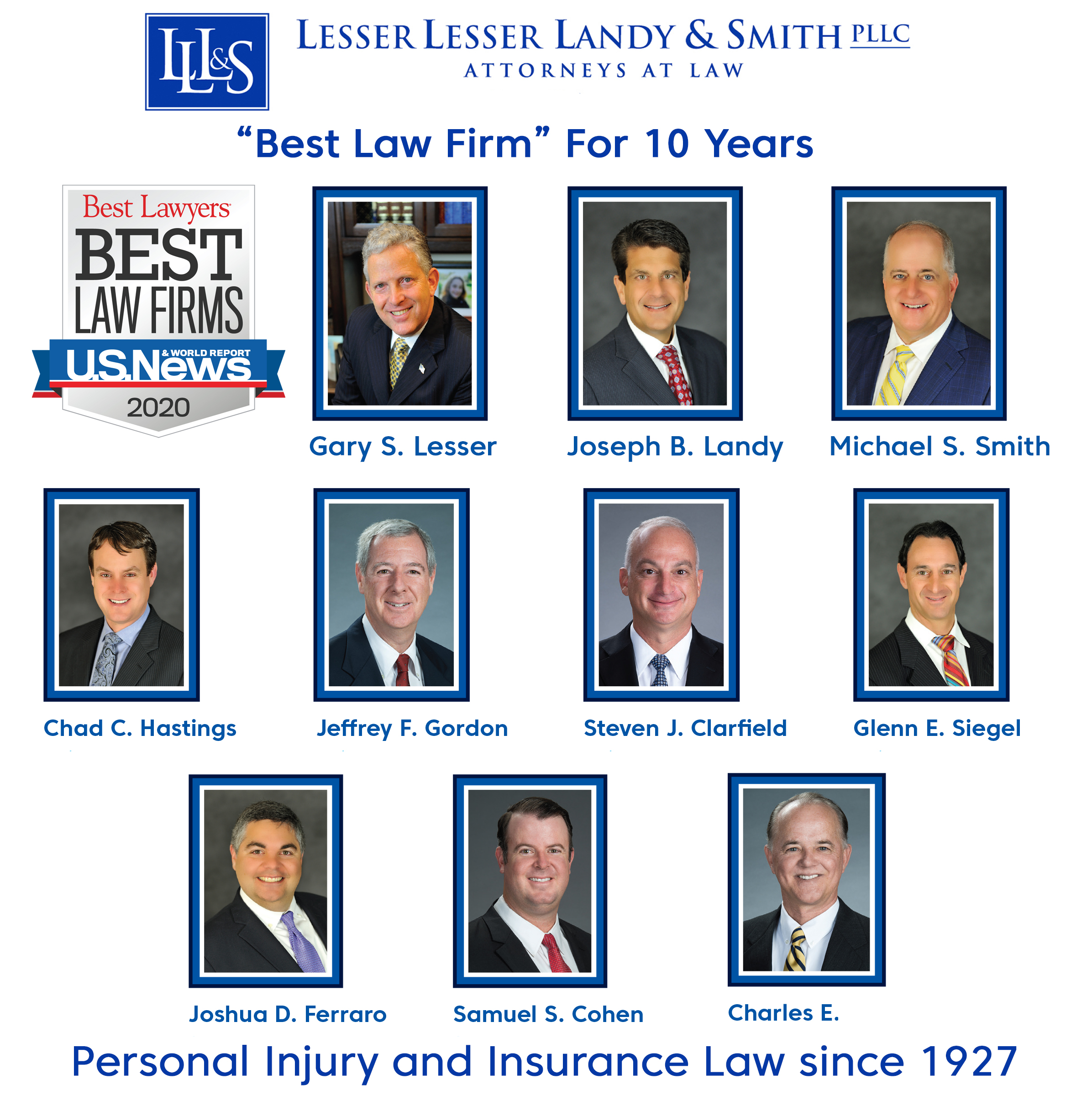 Lesser Lesser Landy & Smith Recognized as “Best Law Firm” For 10 Years