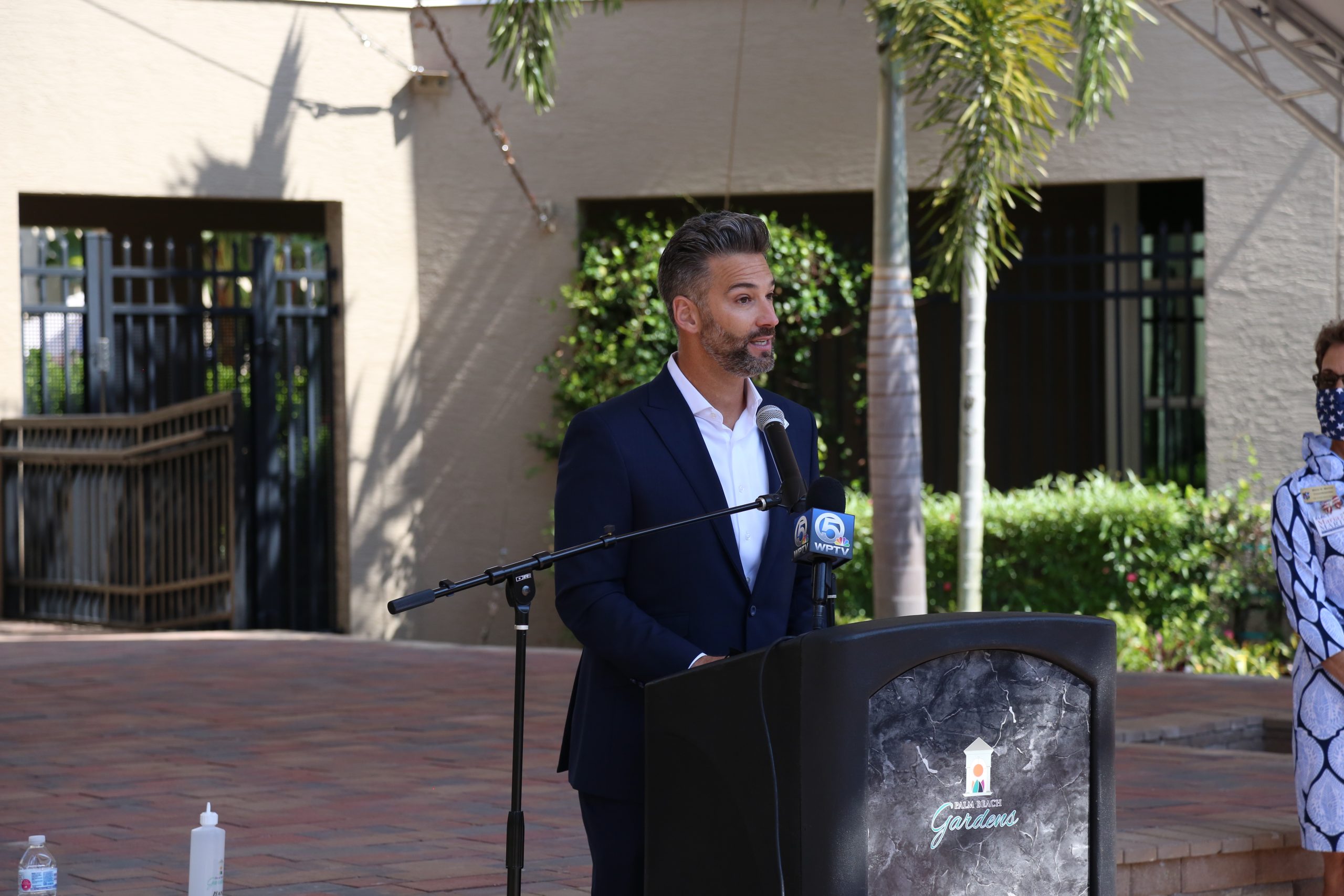 President & CEO Noel Martinez speaking at press conference